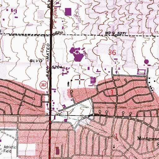 Topographic Map of Governer Bent Elementary School, NM