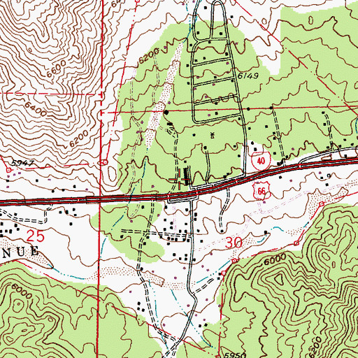 Topographic Map of Monticello, NM