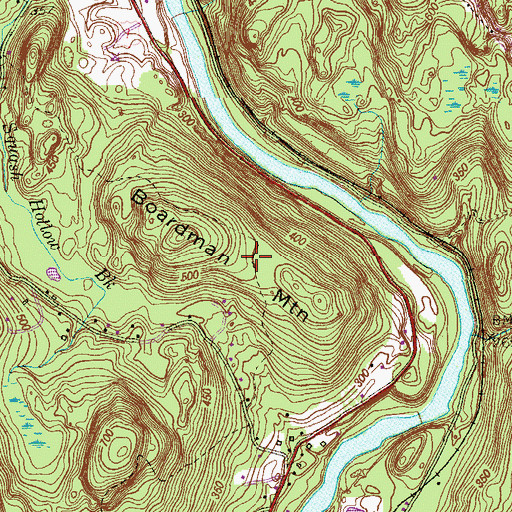 Topographic Map of Boardman Mountain, CT
