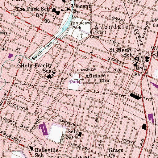 Topographic Map of Flora Louden Park, NJ