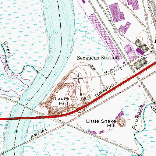 Topographic Map of Hudson County Penitentiary (historical), NJ