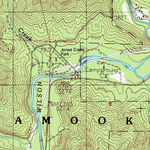 Topographic Map of Smith Homestead, OR