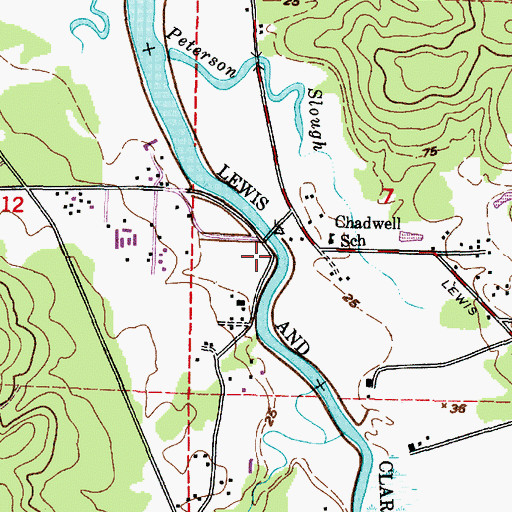 Topographic Map of Lewis and Clark River Boat Ramp, OR
