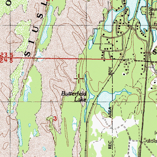 Topographic Map of Hauser Dune Tract, OR