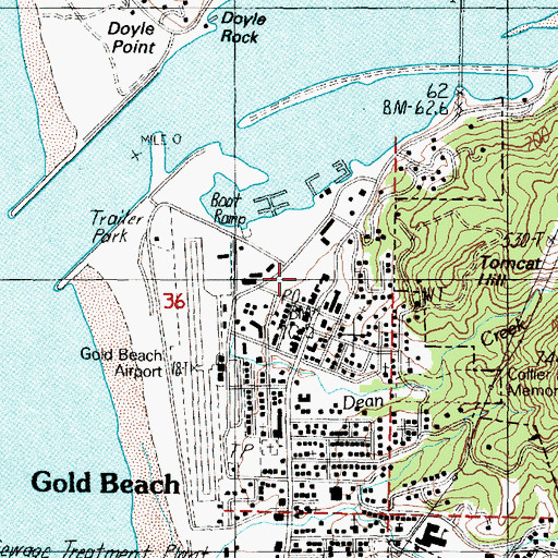 Topographic Map of Pocket Park, OR