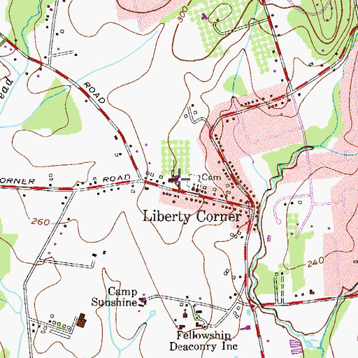 Topographic Map of Liberty Corner Elementary School, NJ