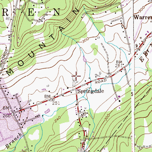 Topographic Map of Springdale United Methodist Church Cemetery, NJ