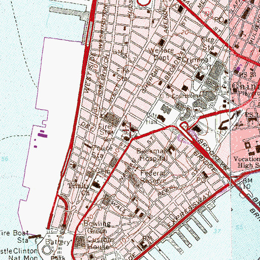 Topographic Map of Garrison Building, NY