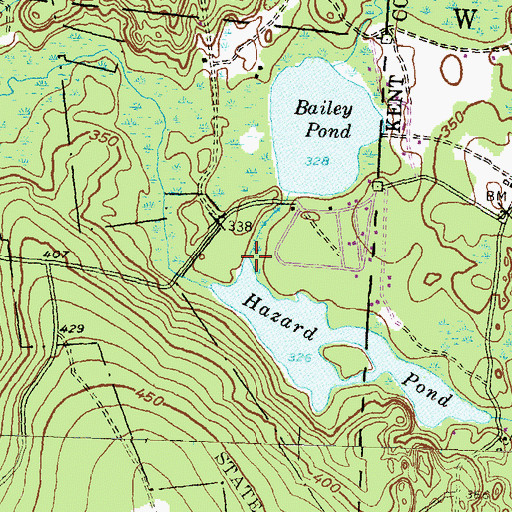 Topographic Map of Carson Brook, CT