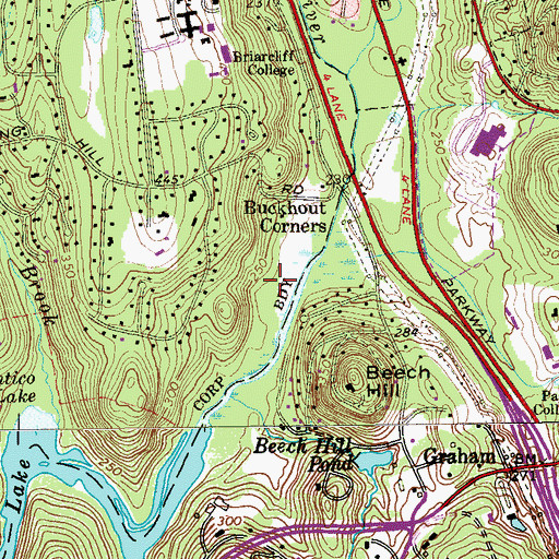 Topographic Map of Valhalla Skeet Club (historical), NY
