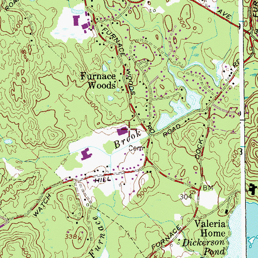 Topographic Map of Blue Mountain Middle School, NY