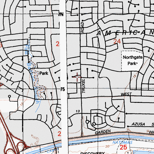 Topographic Map of Sacramento City Fire Department Station 15, CA