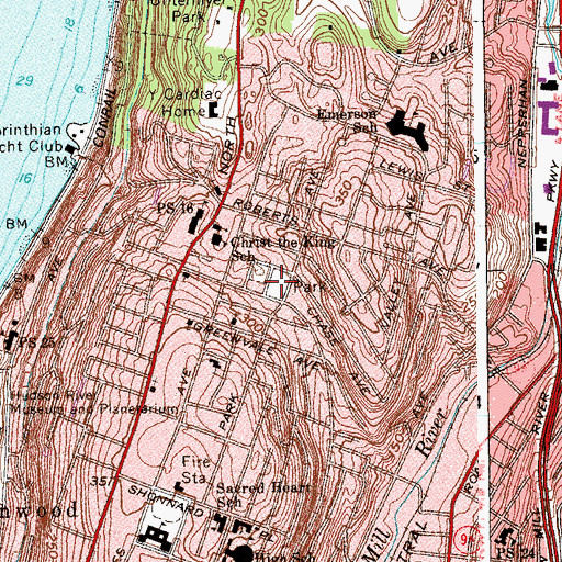 Topographic Map of E Wetmore Kinsley Park, NY