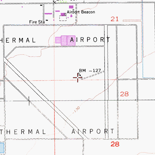 Topographic Map of Naval Air Facility Thermal (historical), CA