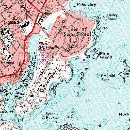 Topographic Map of Davenport Park, NY