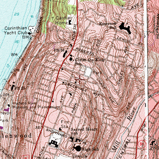 Topographic Map of Bethany Chapel, NY
