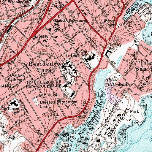 Topographic Map of Holy Family Chapel, NY