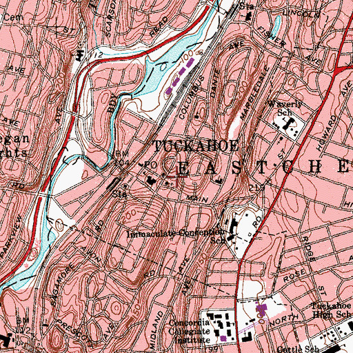 Topographic Map of Emanuel African Methodist Episcopal Church, NY