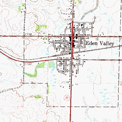 Topographic Map of Eden Valley Medical Clinic, MN