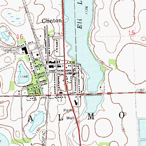 Topographic Map of Elim Lutheran Church, MN