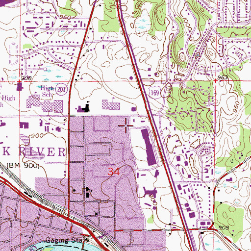 Topographic Map of North Memorial Clinic at Elk River Physicians, MN