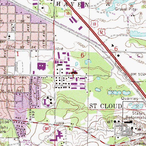 Topographic Map of Talahi Care Center, MN