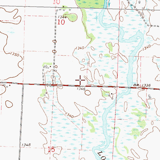 Topographic Map of Saint Nicholas Parish, MN
