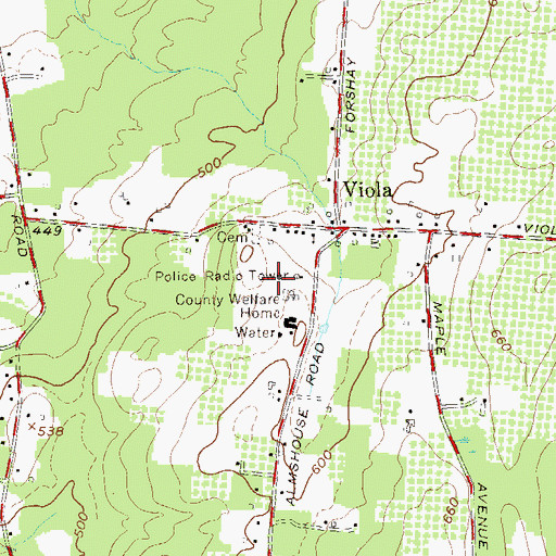 Topographic Map of Rockland Community College, NY