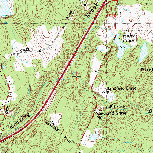 Topographic Map of Frink Brook, CT