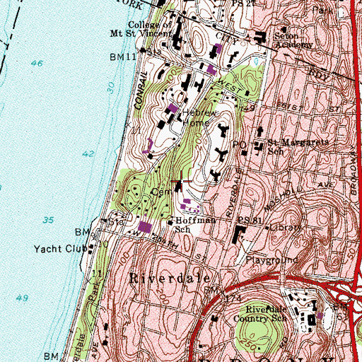 Topographic Map of Monastery of the Visitation, NY