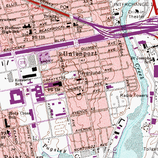 Topographic Map of Saint Andrew's Episcopal School, NY