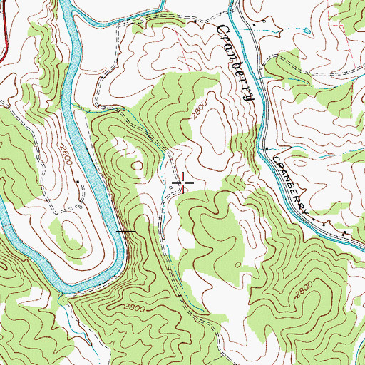 Topographic Map of Matt Carson Cemetery, NC
