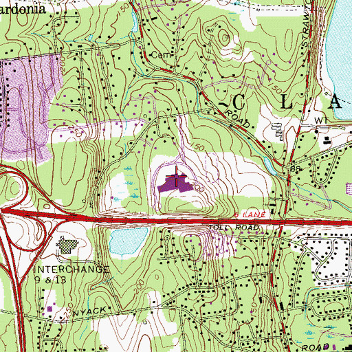 Topographic Map of Clarkstown South Senior High School, NY