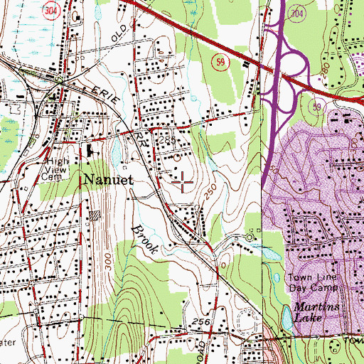 Topographic Map of George W Miller Elementary School, NY