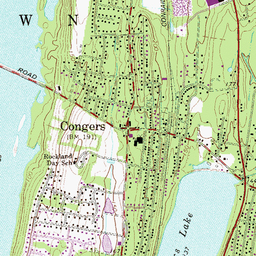 Topographic Map of Congers United Methodist Church, NY