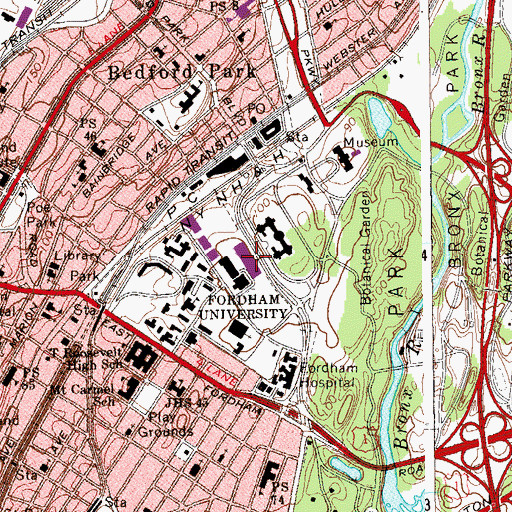 Topographic Map of Lombardi Memorial Center, NY