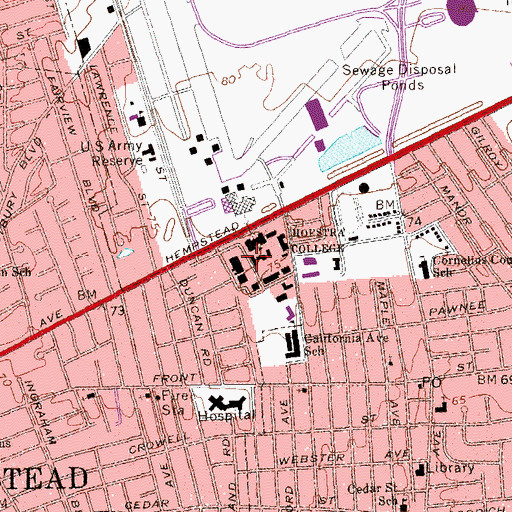 Topographic Map of Davison Hall, NY