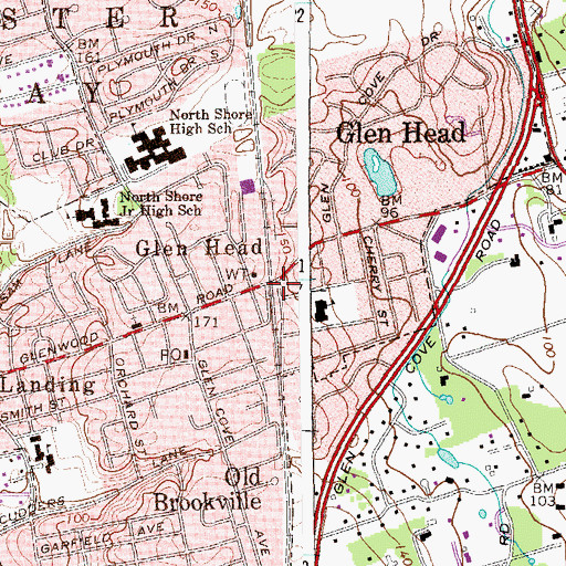 Topographic Map of Glen Head Station, NY