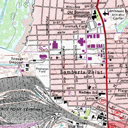 Topographic Map of Quadraplex, VA