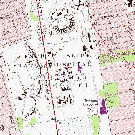 Topographic Map of Kennedy Hall, NY
