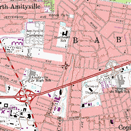 Topographic Map of Holy Trinity Baptist Church, NY