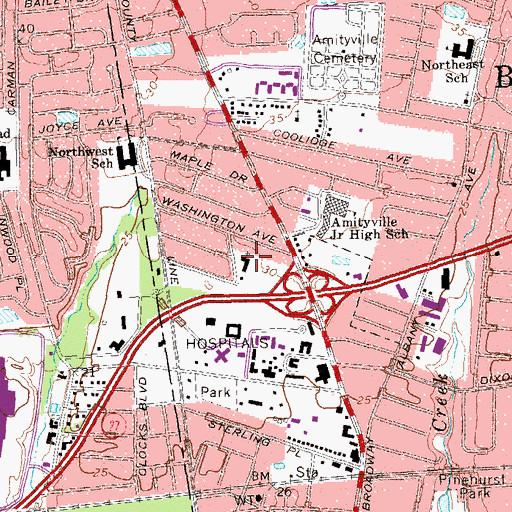 Topographic Map of Simpson United Methodist Church, NY