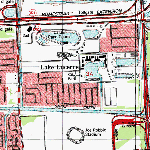 Topographic Map of Robert Renick Education Center, FL