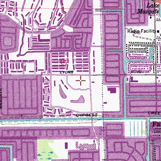 Topographic Map of Palm Lake Shopping Center, FL