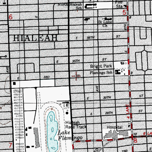 Topographic Map of Hialeah Trailer Park, FL