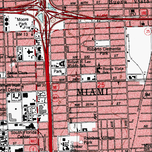 Topographic Map of Eneida Massas Hartner Elementary School, FL