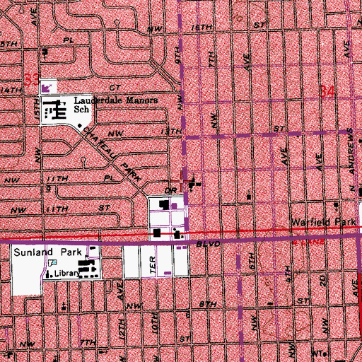 Topographic Map of Fire Station Number 46, FL