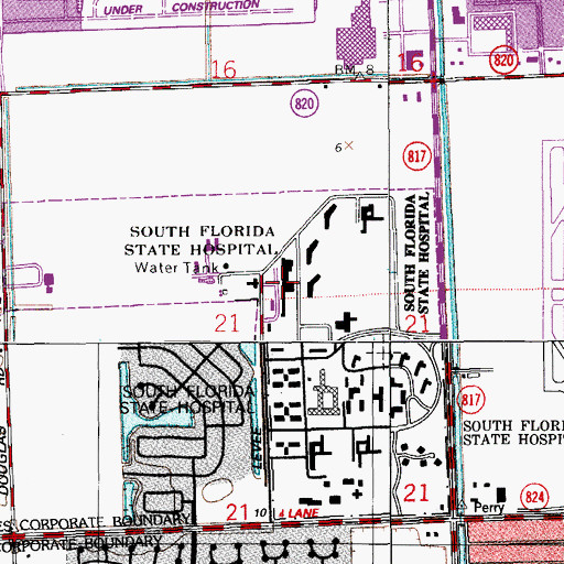 Topographic Map of Elaine Gordon Treatment Center, FL