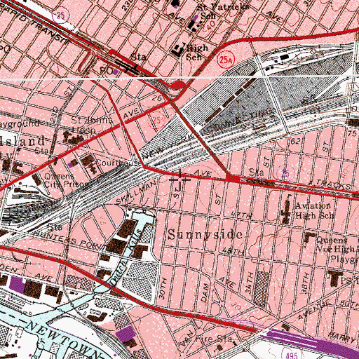 Topographic Map of Queens Atrium Corporate Center, NY
