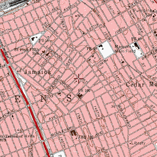 Topographic Map of Friendship Baptist Church, NY